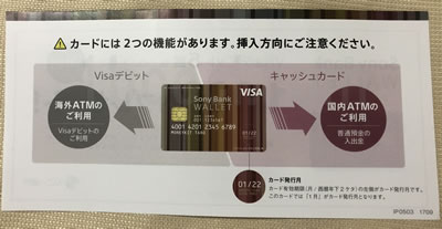 Sony Bank Wallet(Visaデビットカード)使い方