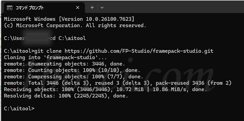 「framepack-studio」ダウンロード